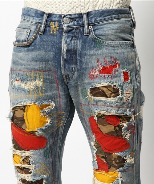 HYSTERIC GLAMOUR(ヒステリックグラマー)の「RZS加工デニム ストレートPT(デニムパンツ・メンズ・インディゴブルー・31inch/34inch/30inch/28inch/29inch/32inch)」の9枚目の写真