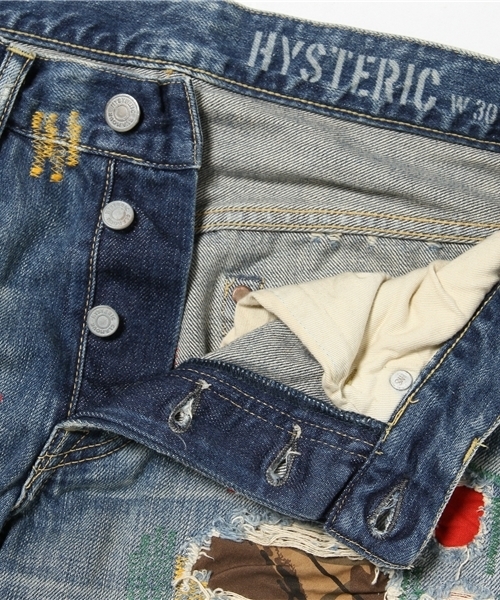 HYSTERIC GLAMOUR(ヒステリックグラマー)の「RZS加工デニム ストレートPT(デニムパンツ・メンズ・インディゴブルー・31inch/34inch/30inch/28inch/29inch/32inch)」の7枚目の写真