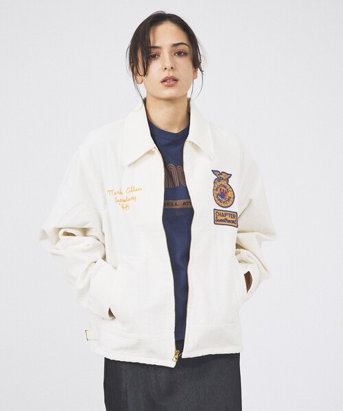 THRIFTY LOOK(スリフティールック)の「【THRIFTY LOOK スリフティルック】 FFA JACKET/ファーマーズジャケット/ユニセックス(ブルゾン・メンズ・ホワイト/ネイビー・M/L)」の7枚目の写真