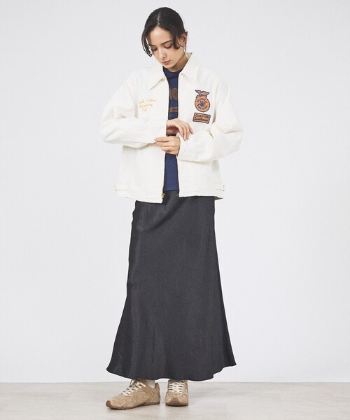 THRIFTY LOOK(スリフティールック)の「【THRIFTY LOOK スリフティルック】 FFA JACKET/ファーマーズジャケット/ユニセックス(ブルゾン・メンズ・ホワイト/ネイビー・M/L)」の9枚目の写真
