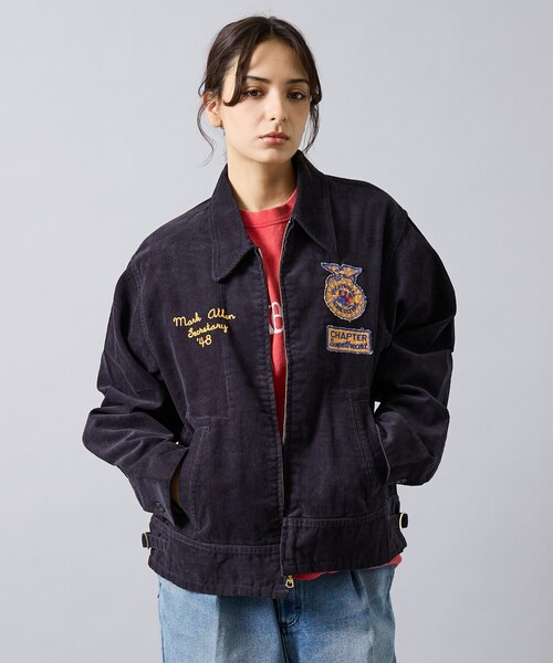 THRIFTY LOOK(スリフティールック)の「【THRIFTY LOOK スリフティルック】 FFA JACKET/ファーマーズジャケット/ユニセックス(ブルゾン・メンズ・ホワイト/ネイビー・M/L)」の1枚目の写真