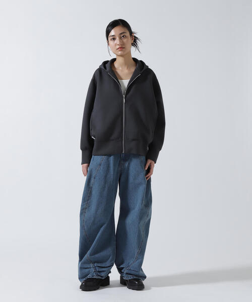 upperhights(アッパーハイツ)の「upper hights(アッパーハイツ)THE FLAG HOODIE(パーカー・レディース・ホワイト/チャコールグレー・F)」の21枚目の写真