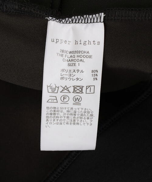upperhights(アッパーハイツ)の「upper hights(アッパーハイツ)THE FLAG HOODIE(パーカー・レディース・ホワイト/チャコールグレー・F)」の11枚目の写真