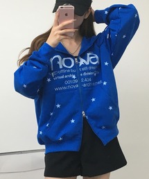 JUNGLE STORM チェックワッペンZIPパーカー