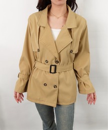 unnu（ユヌ）の「ショートトレンチコート（トレンチコート）」