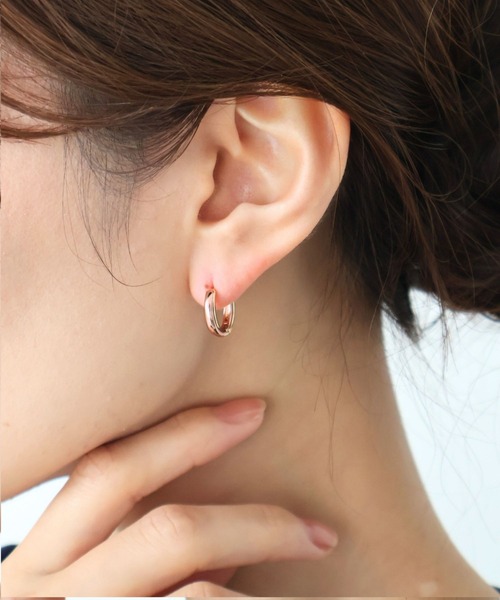 Rennet(レネット)の「【金属アレルギー対応】シンプルフープピアス(ピアス(両耳用)・レディース・ピンクゴールド/シルバー/ゴールド・XXX-LARGE/X-SMALL/XX-LARGE/X-LARGE/MEDIUM/LARGE/SMALL/XX-SMALL)」の12枚目の写真