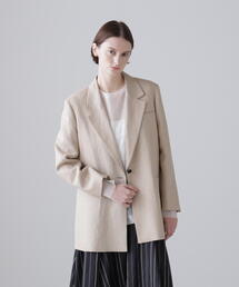 テーラードジャケット（ベージュ系・リネン・麻）ファッション通販