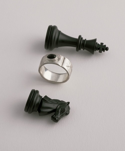 silver925】Stone Ring / オニキスストーンリング（リング）｜whoseA