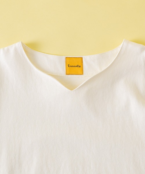 Zooodle(ズードル)の「Key neck T-shirt - キーネックTシャツ -(Tシャツ/カットソー・メンズ・チャコールグレー/ホワイト・MEDIUM/LARGE)」の16枚目の写真