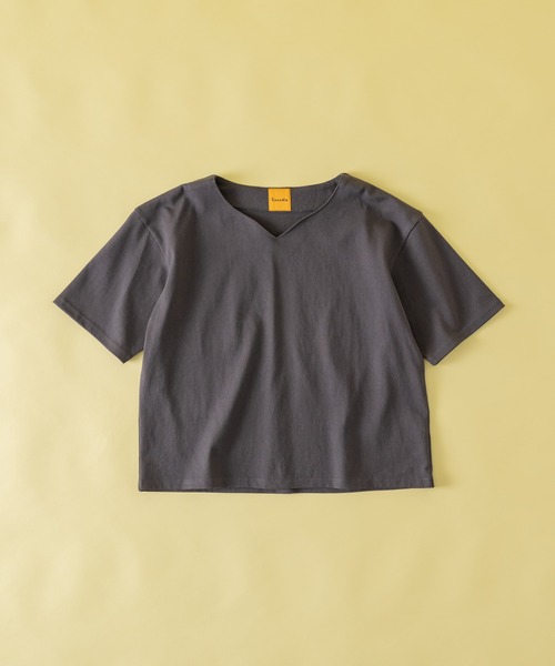 Zooodle(ズードル)の「Key neck T-shirt - キーネックTシャツ -(Tシャツ/カットソー・メンズ・チャコールグレー/ホワイト・MEDIUM/LARGE)」の21枚目の写真