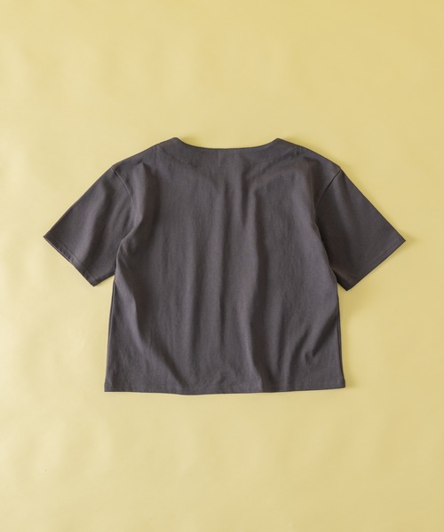 Zooodle(ズードル)の「Key neck T-shirt - キーネックTシャツ -(Tシャツ/カットソー・メンズ・チャコールグレー/ホワイト・MEDIUM/LARGE)」の22枚目の写真