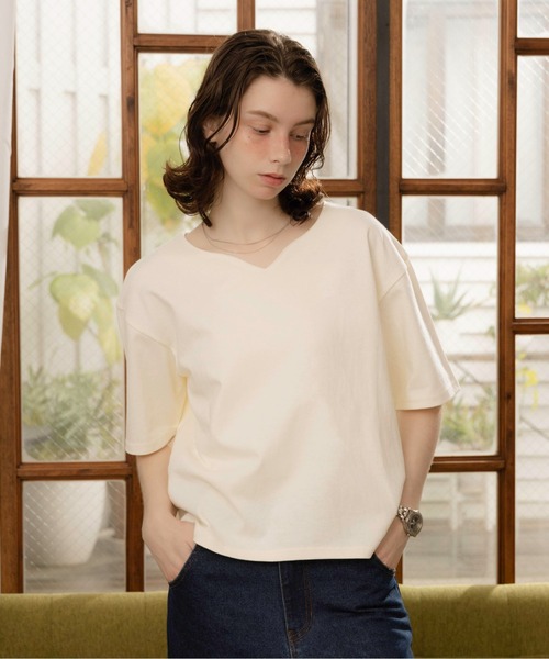 Zooodle(ズードル)の「Key neck T-shirt - キーネックTシャツ -(Tシャツ/カットソー・メンズ・チャコールグレー/ホワイト・MEDIUM/LARGE)」の17枚目の写真
