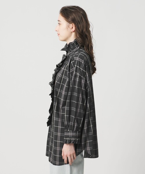 ユナイテッドアローズ別注 ダリア dahl'ia フリルチェックブラウス 別注】＜dahl'ia＞フリル チェックブラウス-united LOVE project 2025