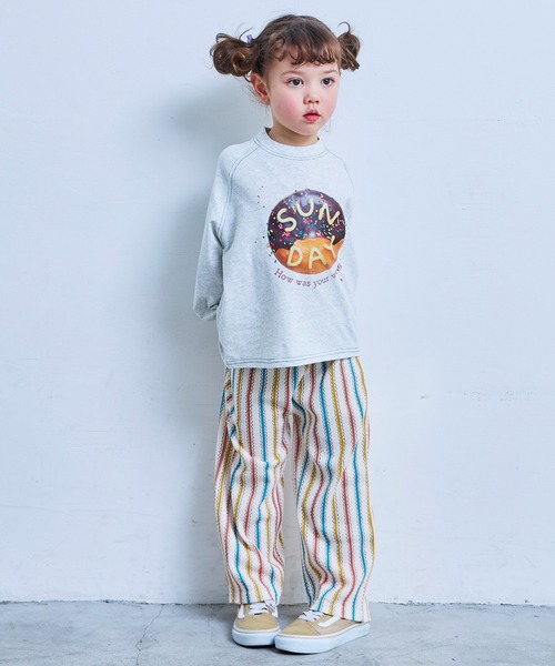 LSP WOW（エルエスピーワオ）の「【LSP WOW!】weekly food 9分丈イージーパンツ（その他パンツ・キッズ・ブルー/ライトブルー/レッド/ピンク/オレンジ/チャコール/キナリ・90/100/110/120/80/130/95）」の12枚目の写真