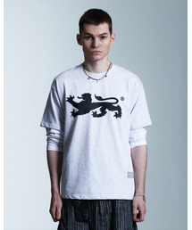 AAMBITION（アアンビション）の「ヴィンテージエインシェントグラフィックTシャツ（メランジ-ホワイト）（Tシャツ/カットソー）」