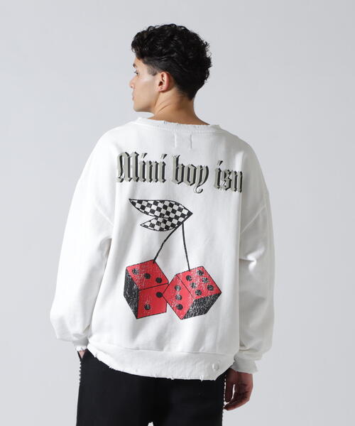 FR(13)NDS（フレンズ）の「FR(13)NDS /フレンズ/Min Cherryflag SWEAT CREW（スウェット・メンズ・ブラック/ホワイト・L/M）」の2枚目の写真