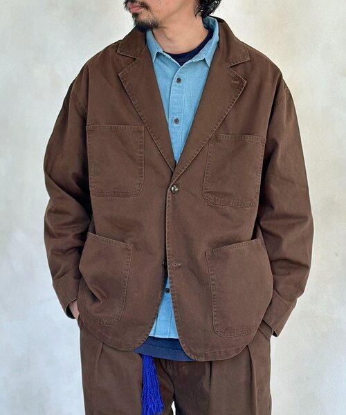 CPCM（シーピーシーエム）の「ピグメントツイルテーラードジャケット（テーラードジャケット・メンズ・グレー/ブラウン/ブラック・MEDIUM/LARGE）」の3枚目の写真