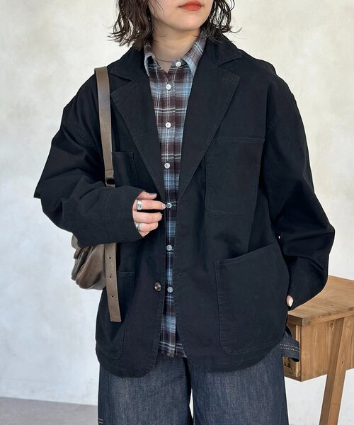 CPCM（シーピーシーエム）の「ピグメントツイルテーラードジャケット（テーラードジャケット・メンズ・グレー/ブラウン/ブラック・MEDIUM/LARGE）」の2枚目の写真