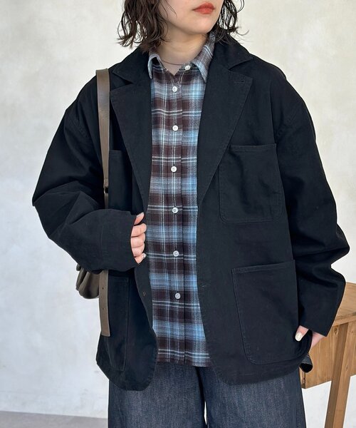 CPCM（シーピーシーエム）の「ピグメントツイルテーラードジャケット（テーラードジャケット・メンズ・グレー/ブラウン/ブラック・MEDIUM/LARGE）」の6枚目の写真