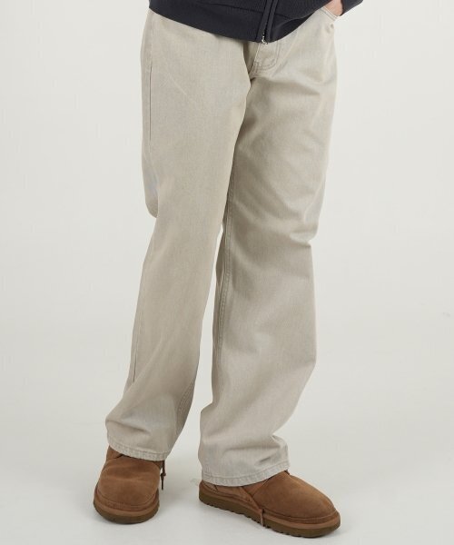 THE-ABON(エイボン)の「ダイングウォッシングストレートデニムパンツカーキ(デニムパンツ・メンズ・カーキ・M/S/XL/L)」の2枚目の写真