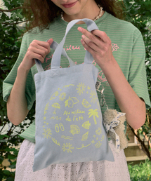 NONLOCAL（ノンローカル）の「【ノンローカル&times;イーサーバッグ】シーサイドハンドドローイングエコバッグ - ライトブルー（ショルダーバッグ）」