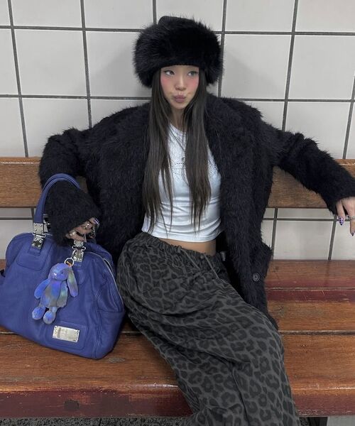 ROCKCAKE(ロックケーキ)の「Leopard Wide 2way Jogger - Charcoal(スウェットパンツ・レディース・その他・X-SMALL/SMALL)」の7枚目の写真