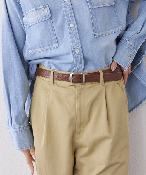 RIVE DROITE（リヴドロワ）の「【A・MONN(アモン)】SHIHOコラボレザーベルト（ベルト・レディース・ブラウン/グレー系その他/ブラック・FREE）」の3枚目の写真