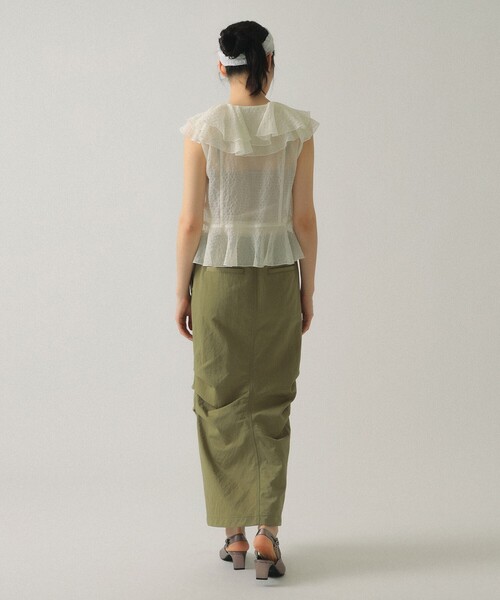 Ray BEAMS(レイビームス)の「ダブル ウエスト タック スカート(スカート・レディース・オリーブ/ブラック・1/0)」の22枚目の写真