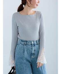 Te chichi（テチチ）の「レースカフスリブニット（ニット/セーター）」