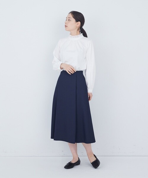 ADIEU TRISTESSE(アデュートリステス)の「タックフレアースカート(スカート・レディース・ブラック/ネイビー・38)」の10枚目の写真