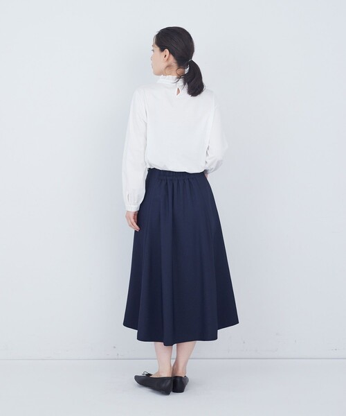 ADIEU TRISTESSE(アデュートリステス)の「タックフレアースカート(スカート・レディース・ブラック/ネイビー・38)」の12枚目の写真