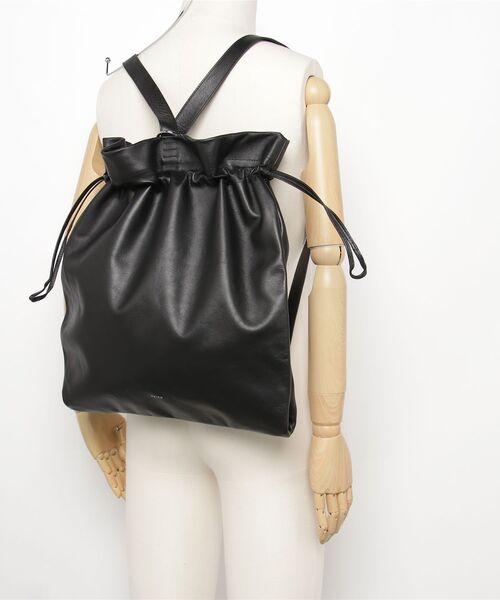 くろやぎゆうびん　BALOLO ラップトップドック YArKA/ヤーカ】real leather drawstring shoulder & backpack [bdbd5