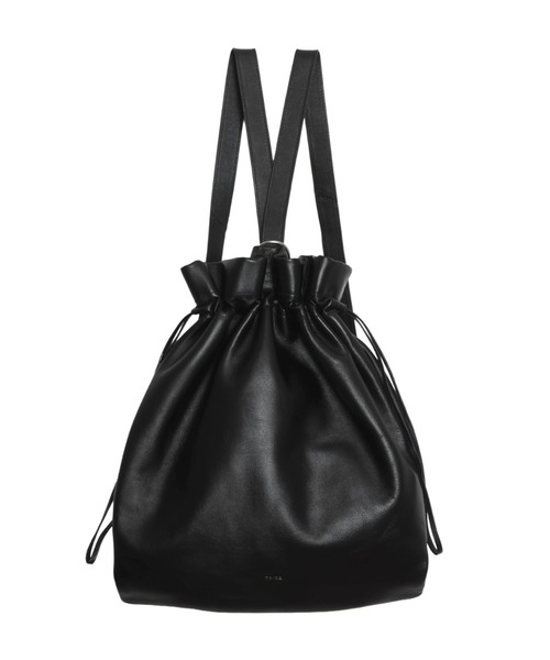 YArKA（ヤーカ）の「【YArKA/ヤーカ】real leather drawstring shoulder & backpack [bdbd5] / 巾着2wayナップサック（バックパック/リュック・レディース・ブラック・FREE）」の3枚目の写真
