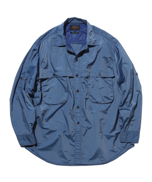 BEAMS PLUS(ビームスプラス)の「Adventure Shirt Ⅳ NYCO Rip stop Pigment Dye(シャツ/ブラウス・メンズ・ブルー/グリーン/イエロー/オレンジ・LARGE/MEDIUM/SMALL/X-LARGE)」の3枚目の写真