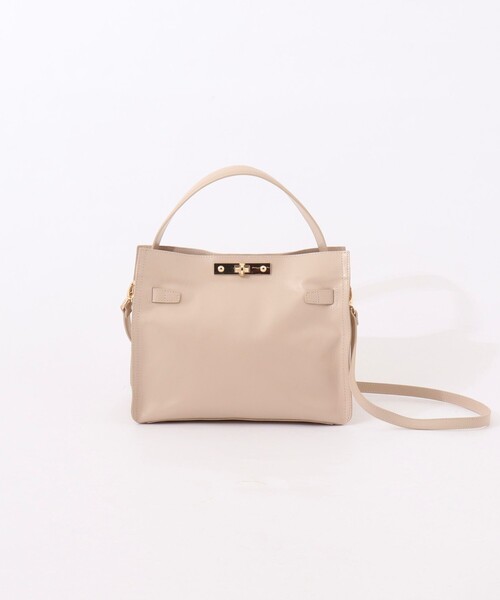 NOLLEY’S(ノーリーズ)の「HINERI ソフトレザーバッグM(トートバッグ・レディース・ベージュ/ダークブラウン/チャコールグレー・FREE)」の3枚目の写真