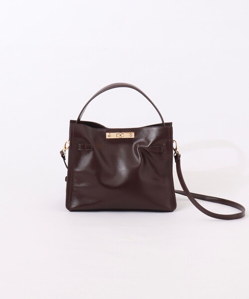 NOLLEY’S(ノーリーズ)の「HINERI ソフトレザーバッグM(トートバッグ・レディース・ベージュ/ダークブラウン/チャコールグレー・FREE)」の9枚目の写真