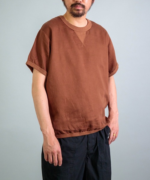 OMNIGOD mens / オムニゴッド] テンセルリネンツイル ショートスリーブ