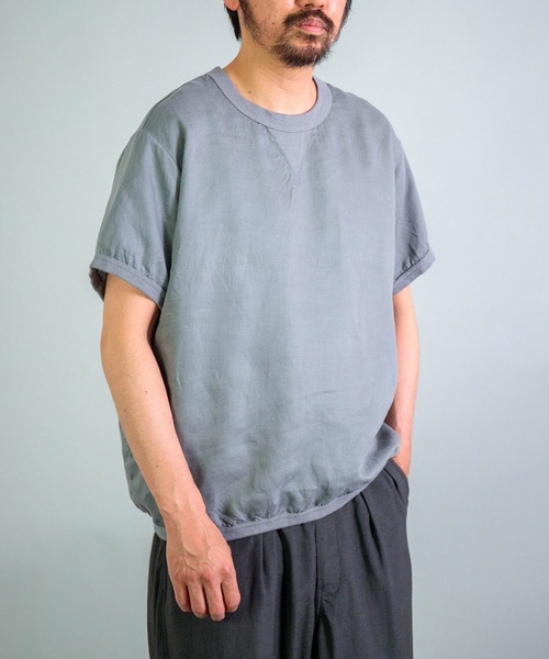 OMNIGOD mens / オムニゴッド] テンセルリネンツイル ショートスリーブ