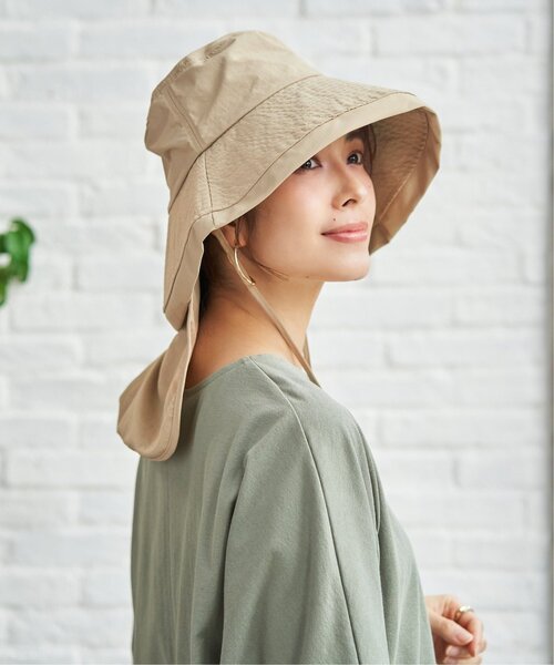 ikka（イッカ）の「【接触冷感／UVカット】シルバーコーティングタレ付きハット（ハット・レディース・ブラック/グリーン/ベージュ・FREE）」の20枚目の写真