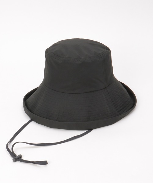 ikka（イッカ）の「【接触冷感／UVカット】シルバーコーティングタレ付きハット（ハット・レディース・ブラック/グリーン/ベージュ・FREE）」の5枚目の写真