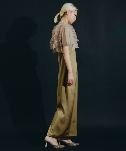 darial（ダリアル）の「【darial】satiin bijou set dress / サテンビジューセットドレス（ドレス・レディース・ブラック/ブルーグレー/イエロー・S/M）」の18枚目の写真