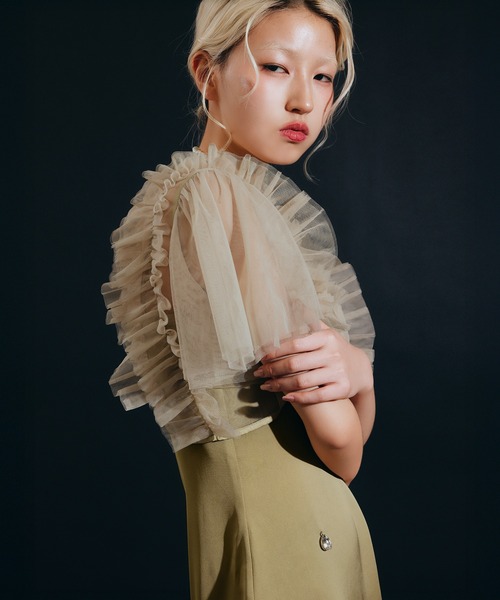 darial（ダリアル）の「【darial】satiin bijou set dress / サテンビジューセットドレス（ドレス・レディース・ブラック/ブルーグレー/イエロー・S/M）」の22枚目の写真