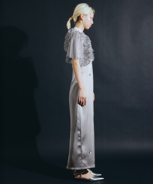 darial(ダリアル)の「【darial】纏うだけで華やぐ / satiin bijou set dress / サテンビジューセットドレス お呼ばれ 結婚式 二次会 成人式 同窓会 セレモニードレス パーティドレス オケージョンドレス(ドレス・レディース・ブラック/ブルーグレー/イエロー・S/M)」の20枚目の写真