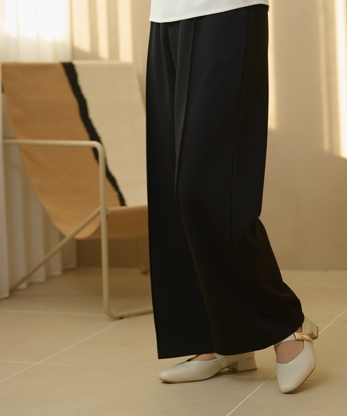 DAYRA(デイラ)の「ソリッドカラー センターライン ワイド ストレート パンツ(その他パンツ・レディース・ブラック/ブルーグレー/グレー/ネイビー・155/160/165)」の22枚目の写真
