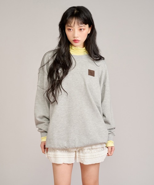 apres jour mignon(アプレジュールミニョン)の「パッチデザインスウェット(スウェット・レディース・杢グレー/ナチュラル/ピンク・フリー/LARGE)」の18枚目の写真