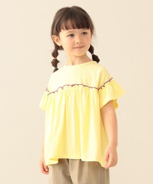 BEAMS mini | フリル カットソー 2026SS（90～130cm）（吸水速乾・UVカット）外遊び プチプラ 通園 通学 公園 定番(Tシャツ/カットソー)