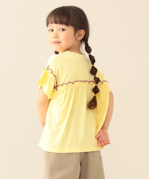 BEAMS mini(ビームスミニ)の「フリル カットソー 2026SS(90~130cm)(吸水速乾・UVカット)外遊び プチプラ 通園 通学 公園 定番(Tシャツ/カットソー・キッズ・イエロー系その他3/パープル系その他4・130/90/100/120/110)」の20枚目の写真