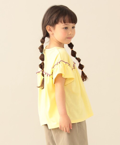 BEAMS mini(ビームスミニ)の「フリル カットソー 2026SS(90~130cm)(吸水速乾・UVカット)外遊び プチプラ 通園 通学 公園 定番(Tシャツ/カットソー・キッズ・イエロー系その他3/パープル系その他4・130/90/100/120/110)」の19枚目の写真