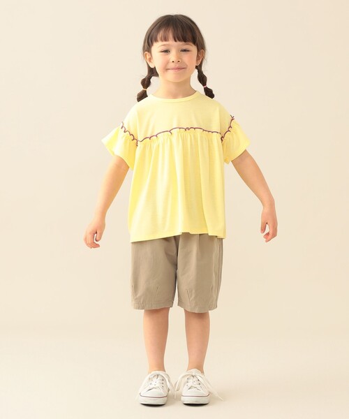 BEAMS mini(ビームスミニ)の「フリル カットソー 2026SS(90~130cm)(吸水速乾・UVカット)外遊び プチプラ 通園 通学 公園 定番(Tシャツ/カットソー・キッズ・イエロー系その他3/パープル系その他4・130/90/100/120/110)」の18枚目の写真