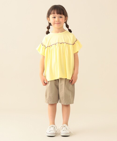 BEAMS mini(ビームスミニ)の「フリル カットソー 2026SS(90~130cm)(吸水速乾・UVカット)外遊び プチプラ 通園 通学 公園 定番(Tシャツ/カットソー・キッズ・イエロー系その他3/パープル系その他4・130/90/100/120/110)」の17枚目の写真